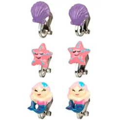 Souza For Kids 3 Paar Clipoorbellen - Zeemeermin